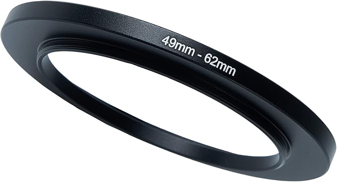 49mm to 62mm Step-Up Ring Filter Adapter for All Brands UV ND CPL Metal Ring Step-Up Rings Adapter Filter (49mm-62mm)