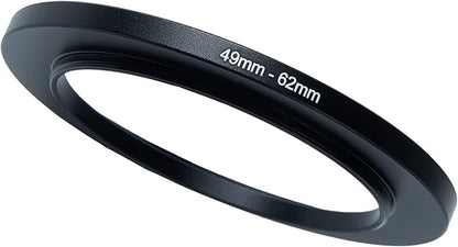 49mm to 62mm Step-Up Ring Filter Adapter for All Brands UV ND CPL Metal Ring Step-Up Rings Adapter Filter (49mm-62mm)