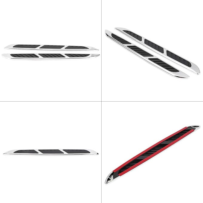 1 Pair Car Hood Vent Air Intake Grille, Car Exterior Hood Side Door Air Flow Vent Cover Intake Grille Decorative Trim Sticker