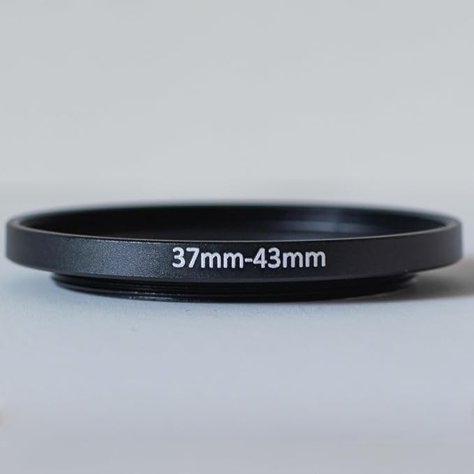 37-43mm Metal Step-Up/Down Ring Adapter Compatible with Mirrorless Cameras DSLR Lens, UV CPL ND Filter Thread Converter, Black (37-43)