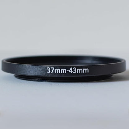 37-43mm Metal Step-Up/Down Ring Adapter Compatible with Mirrorless Cameras DSLR Lens, UV CPL ND Filter Thread Converter, Black (37-43)