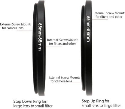 95 to 77mm Metal Step Rings, 95mm to 77mm Step Down Ring Filter Ring Adapter for 95mm Camera Lens & 77mm UV CPL ND Filters Hoods Caps LingoFoto