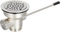 3-1/2 Inch Commercial Sink Drain with Twist Handle Kitchen Sink Opening Waste Drain Valve Stopper Prevents Sink Clogged Overflow for 1/2/3 Compartment Sink Style Drains