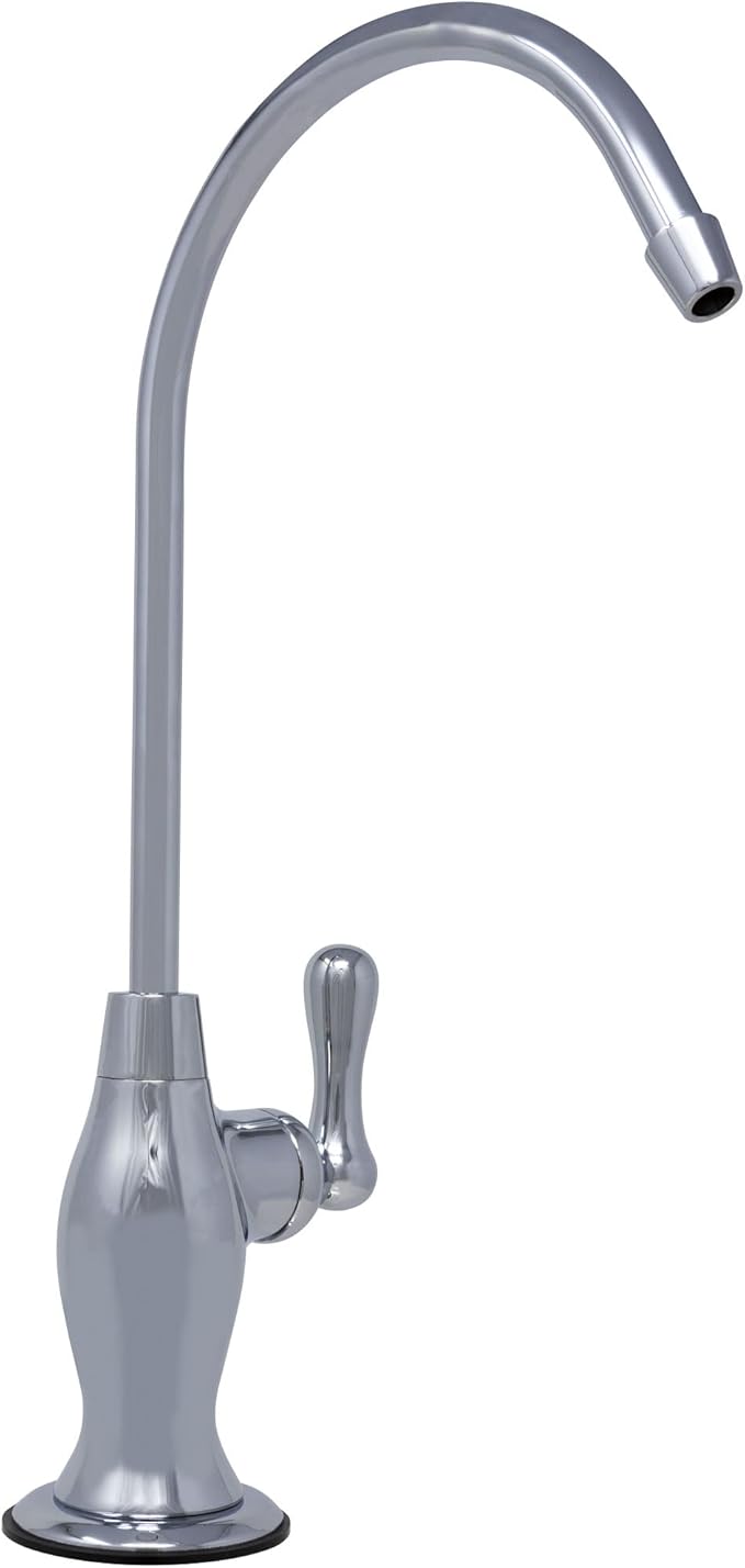 Metpure Non-airgap NSF Certified RO Faucet Reverse Osmosis Drinking Water Filtration System Water Dispenser Spout (Chrome). Vase Style with Faucet Wrench.