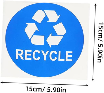 NUOBESTY 8pcs Recycle Sticker for Trash Can Waste Sorting Decals PVC Material for Kitchen Garbage Can