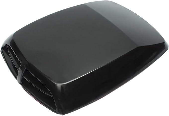 Decorative Hood Scoop Air Intake Flow Vent Black Carbon Universal Car Decoration Accessories Turbo Bonnet Cover(Black)