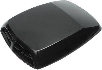 Decorative Hood Scoop Air Intake Flow Vent Black Carbon Universal Car Decoration Accessories Turbo Bonnet Cover(Black)
