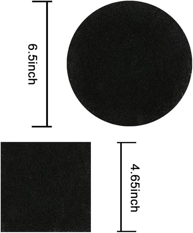 Compost Bin Filters, 12 Pcs, Activated Carbon Filters for 1/1.3 Gallon Compost Bin, Kitchen Compost Pail, 6 Round 6.5 inch and 6 Square 4.65 inch Diameter