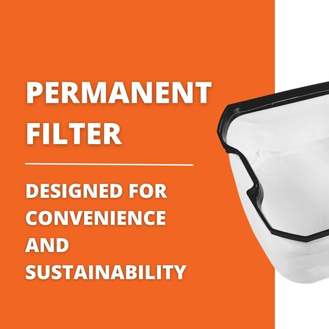 Fein Permanent Filter Bag for Fleece Filter Bag Replacement - High-Capacity, Excellent for Dust Control in Turbo I and II Dust Extractors - 31345064010