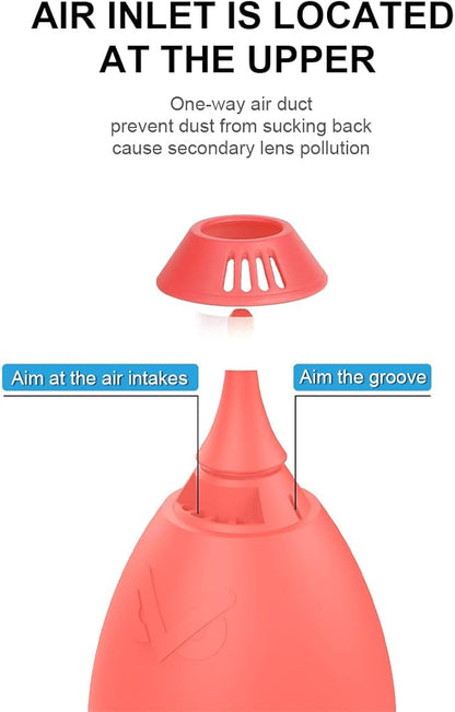 VSGO Camera Air Blower with Filter Compressed Air for for Nikon, Sony, Canon Lens and Sensor Cleaning, Tumbler Design Orange (V-B011E)