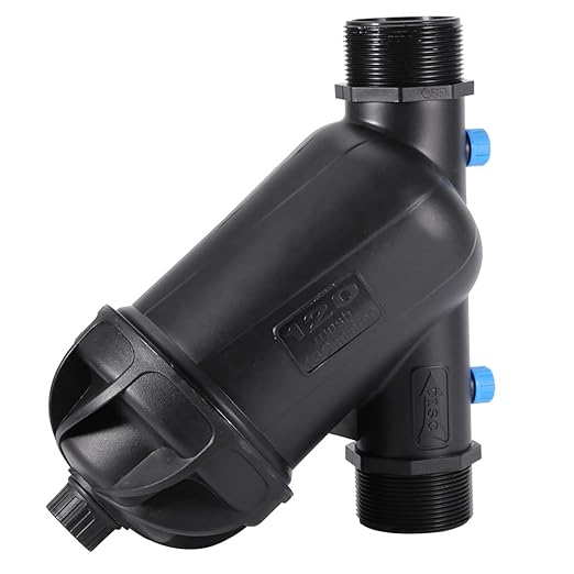 Gardening Filter Irrigation Filter Y Type Mesh Drip Irrigation Filtration Equipment for Greenhouse Agricultural Farm Garden Plastic MNPT 2in DN50 120mesh (Small)
