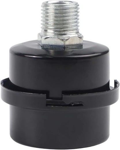 Air Compressor Air Filter Replacement for 16.5 x 11 x 3 cm Pump Accessories, Steel Construction with 20mm Thread, Black Intake Filter for Quiet Mode Operation