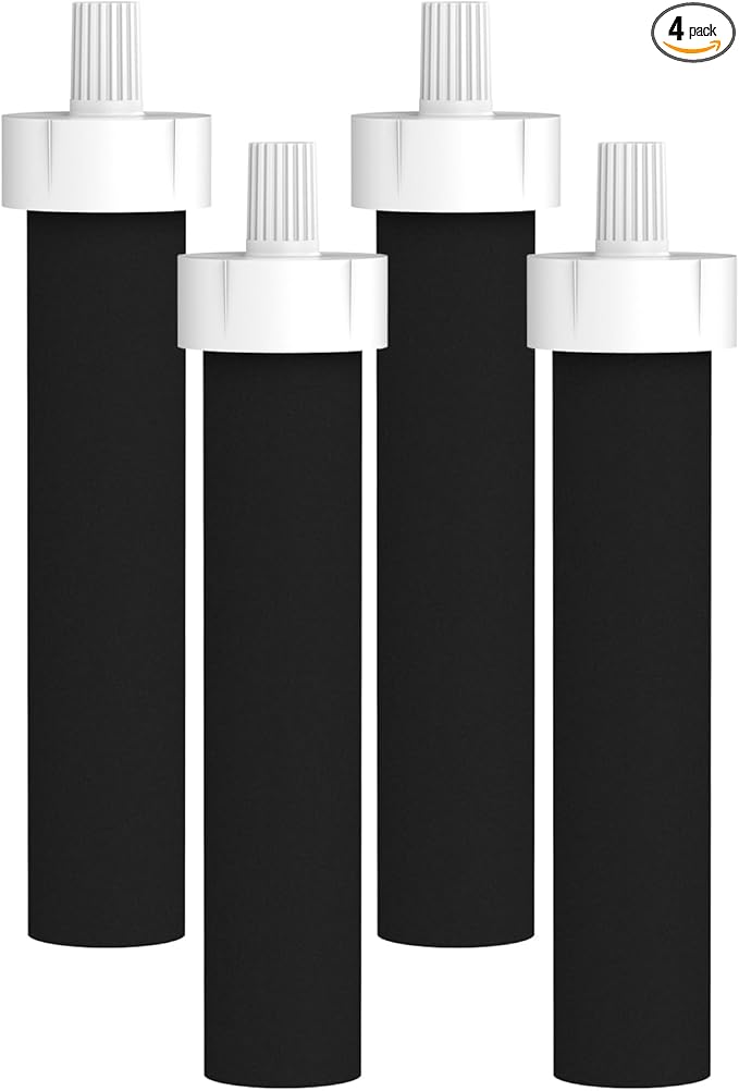 GLACIER FRESH Water Bottle Filters, Replacement for Brita BB06, Brita Hard Sided and Sport Water Bottle Filter, 4 Count