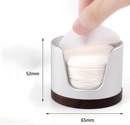 Espresso Paper Filter Holder Coffee Filter Holder with Lid Compatible with 51mm/53mm/54mm/58mm Round Disposable Puck Screen Paper Filters (Black)