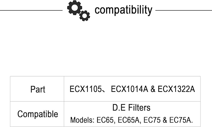 Generic Pool Filter Diaphragm Gasket ECX1105, Shaft kit ECX1014A and Directional Vent Valve with O-Ring ECX1322A Compatible with D..E Filters EC65, EC65A, EC75, EC75A, black