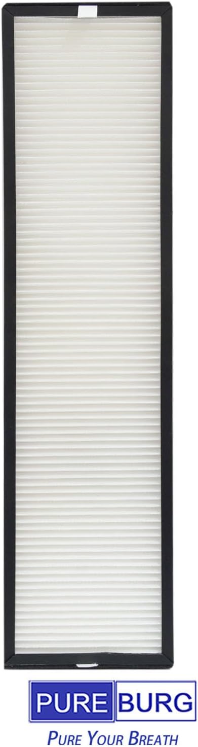 PUREBURG 182550 Replacement Filter Compatible with Bionair BAP536UV-U Air Purifier, 2-Pack H13 HEPA Activated Carbon Pre-Filters For Air Clean Dust VOCs Odor
