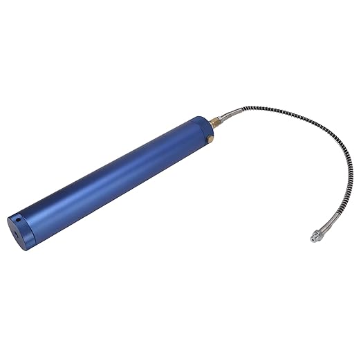 High Pressure Air Filter Oil Water Separator, Compressor Filtration System, 4500psi Aluminium Alloy L340mm OD50mm Blue, Oil Water Filter with Safety Valve for Diving and Industrial