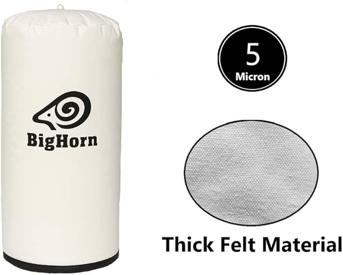 Big Horn 11769 20 Inch Dia 5 Micron Dust Filter Bag 20 Inch x 47 Inch Long Replaces OEM# A04526, A04496, 708698