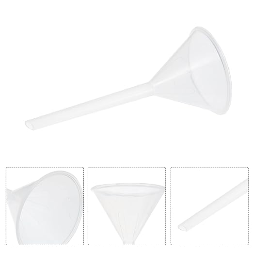 Veemoon 10pcs 75mm Plastic Triangle Filling Funnels Pp Scientific Laboratory Filter Funnels Set for Liquid Transfer and Chemical Experiments