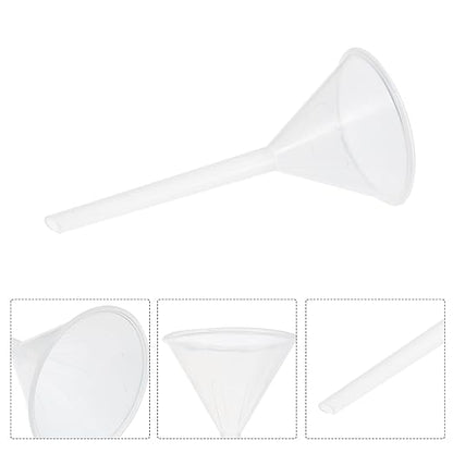 Veemoon 10pcs 75mm Plastic Triangle Filling Funnels Pp Scientific Laboratory Filter Funnels Set for Liquid Transfer and Chemical Experiments