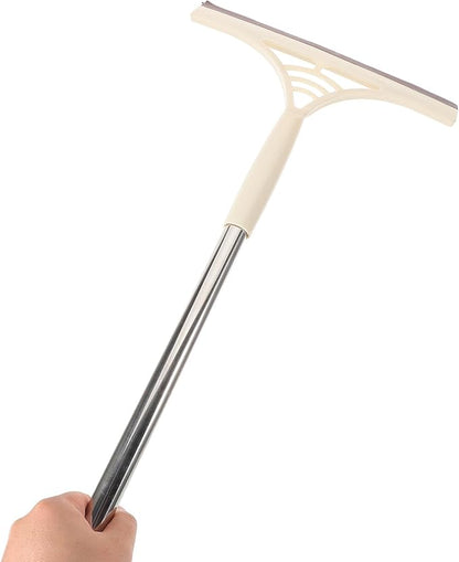 DOITOOL Multipurpose Window Scrubber and Squeegee Broom with Telescoping Handle, Wet Dry Car Window Cleaner Tool for Glass, Shower Doors, and Household Surfaces – Khaki