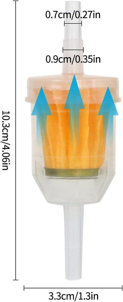 Inline Fuel Filter for Lawn Mower, Small Engine, Kohler, John Deere, Kawasaki - Gas Filter Replacement with High Flow Design (12-Pack)