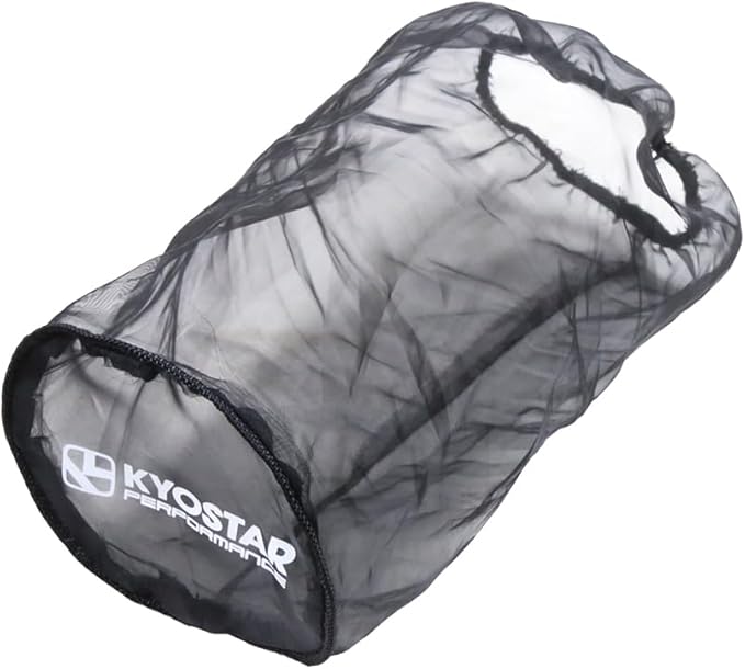 KYOSTAR Universal Air Filter Cover for Car Cold Air Intake Systems, Flexible Air Filter Sock for High Flow Air Intake Filter, Dustproof Washable High-Flow Air Cleaner Wrap, 9.4" Height & 5.9" Diameter