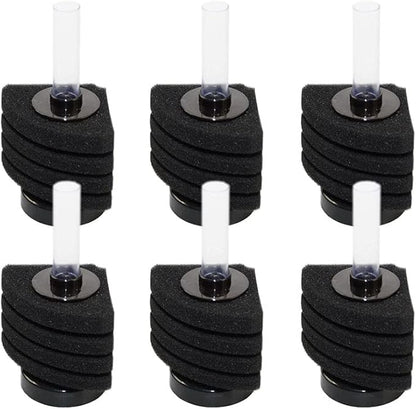 CNZ XY-2890 Corner Filter Air Driven Bio Sponge Up to 15 gallons, 6-Pack