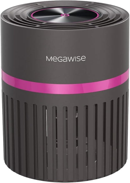 MEGAWISE Home air purifier, True HEPA & Activated Carbon for Odors Pets Smoke, for Home up to 215 sq ft, Auto Mode, Air Quality Monitor