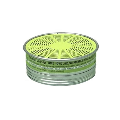 MSA 492790 Comfo Respirator Cartridge - Multigas (GME: CL, SD, CD, HC, HS, AM, MA, FM, HF), Quantity: 10 per pack, Chemical and Combination Air-Purifying Respirator Cartridge