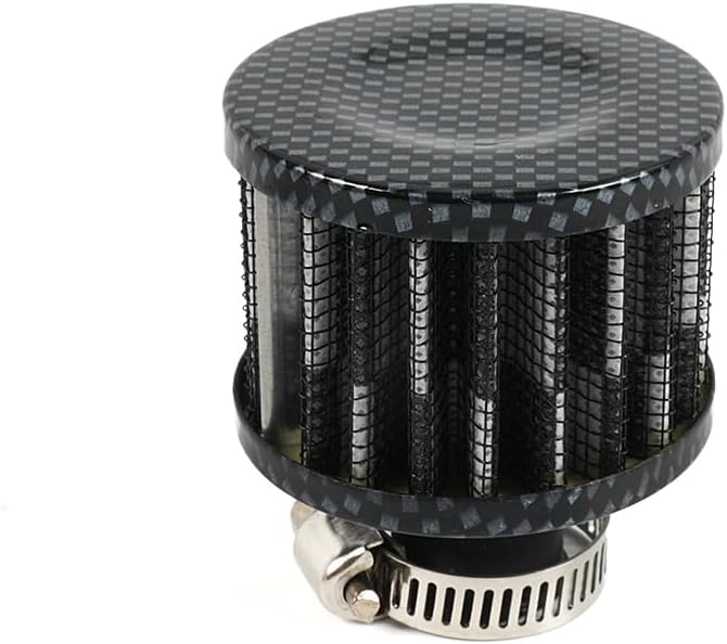 MUGE RACING 2Pcs Air Filter Cold Air Intake Filter Breather 12mm Valve Cover Breather Filter For Car and Motorcycle(Carbon Fiber)