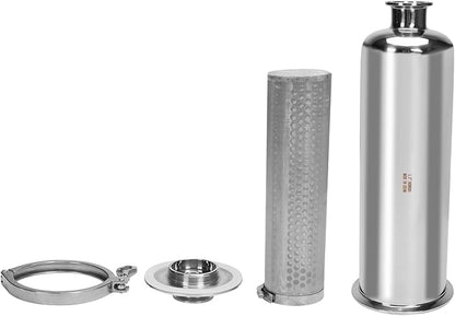 DERNORD 1.5 Inch Tri-Clamp Filter - SS304 Sanitary Fittings Inline Straight Strainer with 150 Mesh Stainless Steel Screen