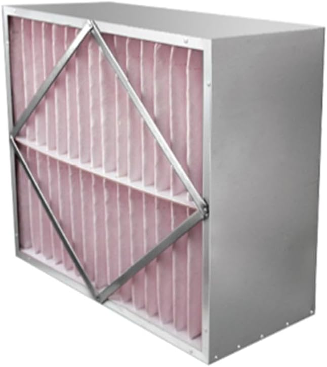 RIGID-PACK 24x20x12 Rigid Box Air Filter – MERV 11/65% ASHRAE HVAC Filter – Radial V-Pleat, Metal Frame, Single Header – High-Efficiency Replacement for Commercial & Industrial Systems