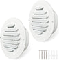 4 Inch Round Air Vent Covers,LouanXpert Stainless Steel Soffit Vent Covers Louvered Grille Cover Vent Flat Ducting Ventilation Air Outlet with Built-in Fine Mesh for House,Garage, RV(100mm - 2PCS)