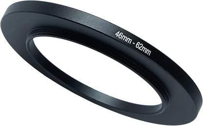 46mm to 62mm Step-Up Ring Filter Adapter for All Brands UV ND CPL Metal Ring Step-Up Rings Adapter Filter (46mm-62mm)
