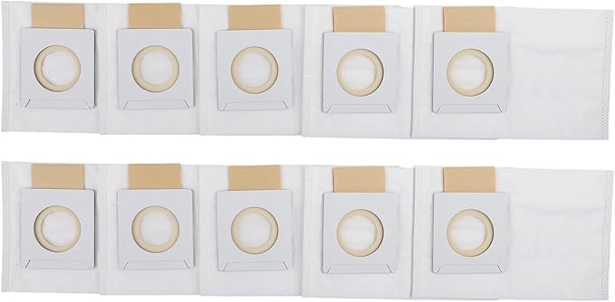 5-Layer Electrostatic Fleece 197903-8 Filter Bags With Rubber Seal For 36V 18V X2 Backpack Vacuum XCV05 XCV09 XCV10 Dust Collection 4-Pack ﻿(10 PACK)