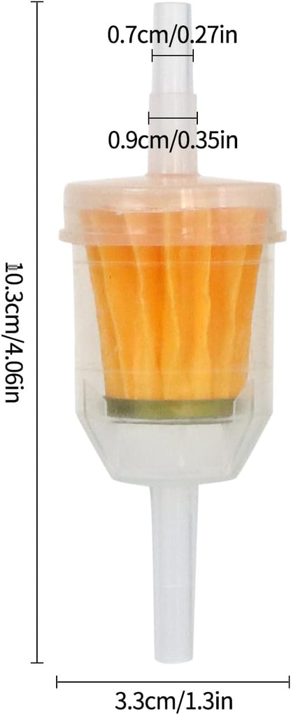 Inline Fuel Filter for Lawn Mower, Small Engine, Kohler, John Deere, Kawasaki - Gas Filter Replacement with High Flow Design (12-Pack)