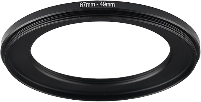 67mm to 49mm Step-up Adapter Rings Filter Adapter Black Metal Step Down Filter Ring Adapter Compatible with All Brand UV CPL ND Camera Lens Filter Stepping Rings (67mm-49mm)