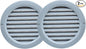 VENTS-US - 4" Round Plastic Vent Cover in Light Grey with Built-in Insect Screen Mesh and Flange for Air Supply or Exhaust Air Applications - Compatible with 4 Inch Diameter Ducts (2-Pack)