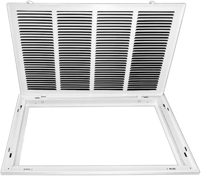 Venti Air Steel Return Air Filter Grille with MERV 11 Filter Pre-Installed - Removable Face/Door for 1 inch Filters - HVAC Duct Cover Grill (2-3 Business Day Delivery) (HFG2418F)
