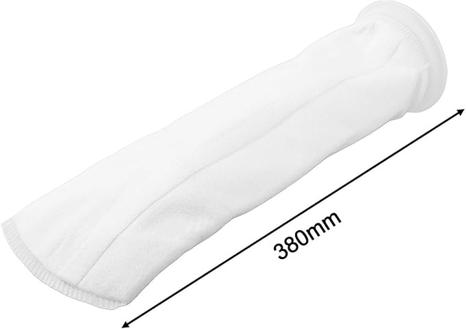 Filter Bag PP Non-Woven for Treatment, 25µm 50µm 100µm 150µm, Reusable Thermal Fixed Wool Monofilament Fabric, White Ø 105 mm x 380 mm(25um-3pcs)