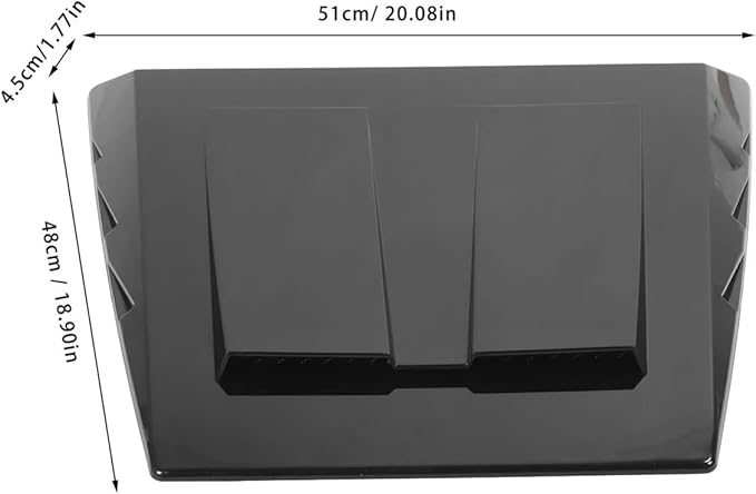 Gloss Black Hood Vent Cover Air Intake Decorative Trim Compatible For Ford F-Series F150 F250 F350 Compatible For Chevrolet And Toyota