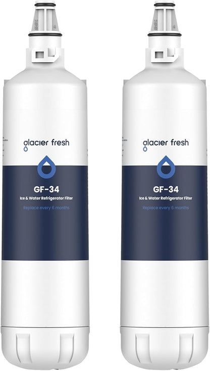 GLACIER FRESH Replacement for 7012333 Ice Maker Water Filter, Compatible With Sub-Zero 7012333 Water Filter, Manitowoc K00374 (2 Pack)