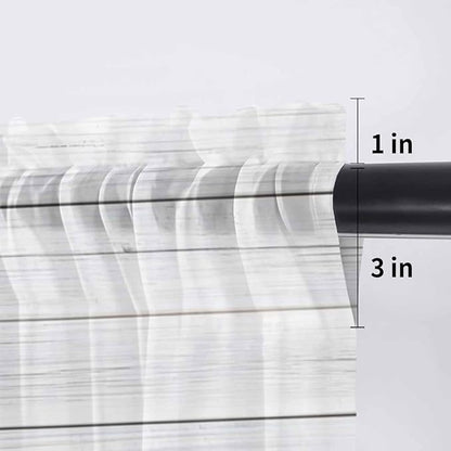 Welcome Sheer Valance Curtains, Summer Car with Cactus Succulents Grey Wood Grain Light Filtering Kitchen Valances Rod Pocket Voile Curtain Window Treatment for Bedroom/Living Room/Basement 60Wx18L