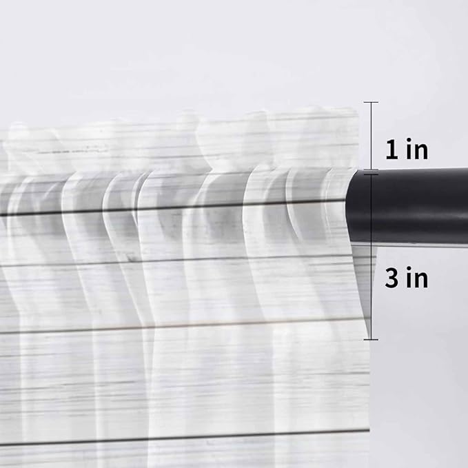 Farmhouse Sheer Valance Curtains, Summer Blue Car with Cactus Succulents Wood Grain Light Filtering Kitchen Valances Rod Pocket Voile Curtain Window Treatment for Bedroom/Living Room/Basement 42Wx18L