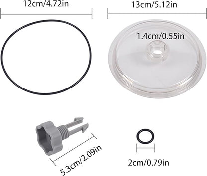 Filter Pump Cover - Trap Lid Replacement Part, Pool Pump Housing Cap with s | Valve Seal Container Cover, Sturdy Filter Trap Protector for Swimming Pools, Sand Filtration Units, Backyard Setup