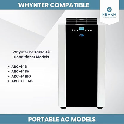 Activated Carbon Filter Replacement for Whynter Portable AC - 7.5" x 15" Portable AC Filter - Absorbs Odors and VOCs, Ideal for ARC‑14S, ARC‑14SH, and ARC‑141BG (ARC‑CF‑14S) Models