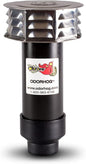 OdorHog Metal Cap Slip On Vent Stack Pipe Filter 2" Black ABS, Removes Outdoor and Sewer Odor Problems (2.0-inch)