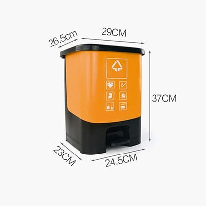 HASMI Trash Can Pedal-Type Trash Can, with Lid, Household Outdoor Garbage Sorting Box 20L Wastebasket (Color : Rojo)