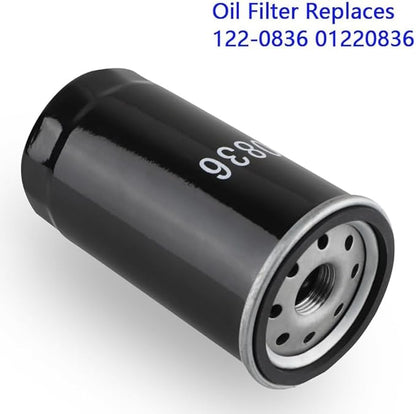 122-0836 Oil Filter 140-3116 Air Filter for Cummins Onan 5500 7000 RV Generators HGJAA HGJAB HGJAC Marquis Gold/RV QG Marquis Platinum QG EFI-Oil Change Kit